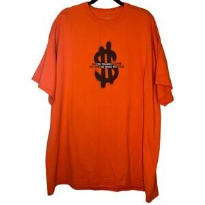 Fashion Nova Orange Motivational T-Shirt 100% Cotton Plus Size 2XL